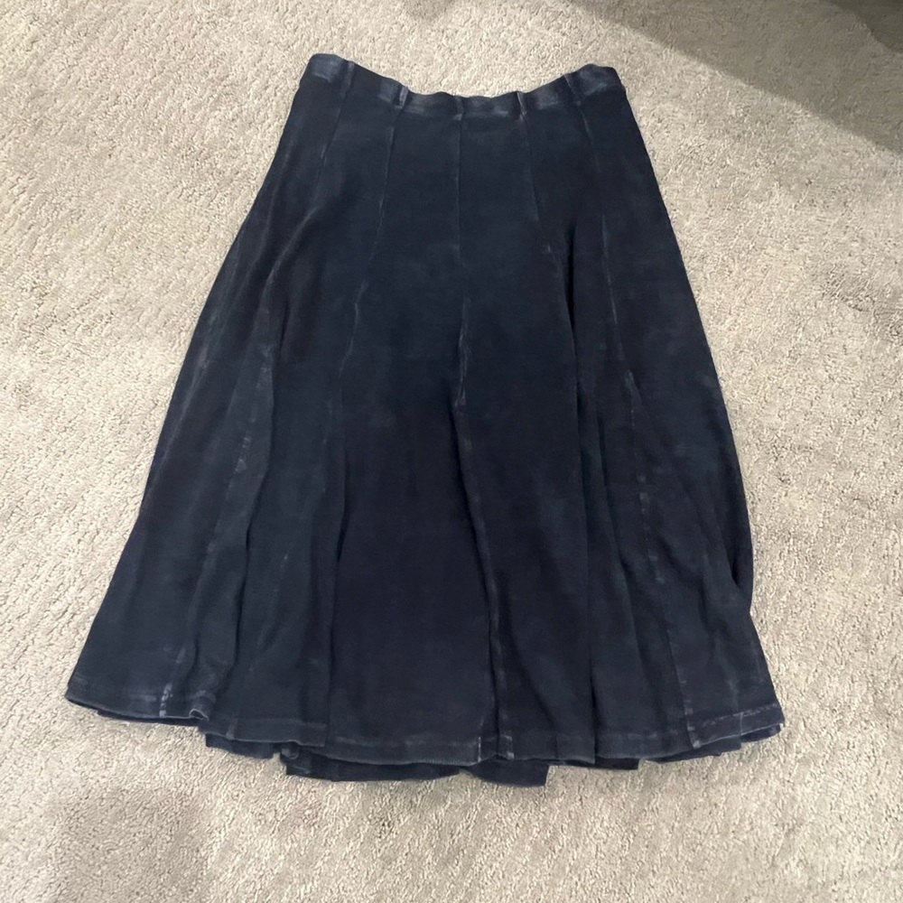 Five star girls dark denim flairy short skirt